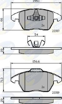 Comline CBP01224 - Kit de plaquettes de frein, frein à disque cwaw.fr