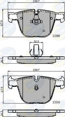 Comline CBP01794 - Kit de plaquettes de frein, frein à disque cwaw.fr