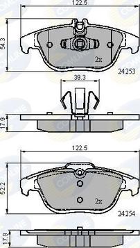 Comline CBP01792 - Kit de plaquettes de frein, frein à disque cwaw.fr