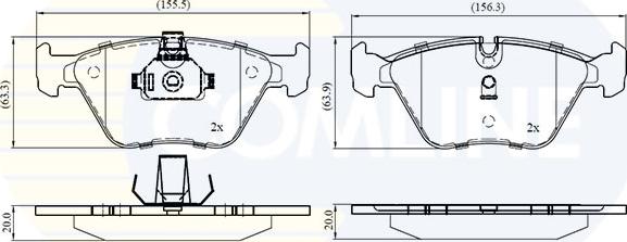 Comline CBP01744 - Kit de plaquettes de frein, frein à disque cwaw.fr