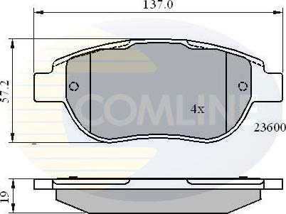 Comline CBP01748 - Kit de plaquettes de frein, frein à disque cwaw.fr