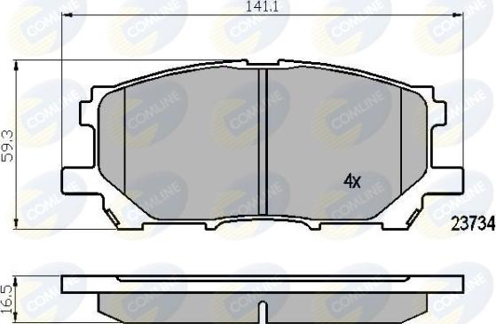 Comline CBP01750 - Kit de plaquettes de frein, frein à disque cwaw.fr