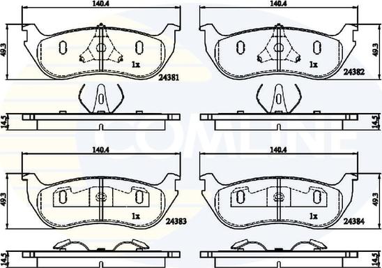 Comline CBP01751 - Kit de plaquettes de frein, frein à disque cwaw.fr