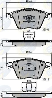 Comline CBP01752 - Kit de plaquettes de frein, frein à disque cwaw.fr