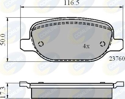 Comline CBP01769 - Kit de plaquettes de frein, frein à disque cwaw.fr