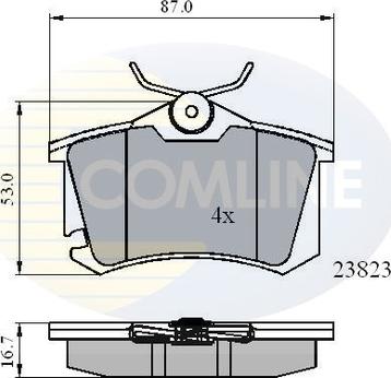 Comline CBP01761 - Kit de plaquettes de frein, frein à disque cwaw.fr