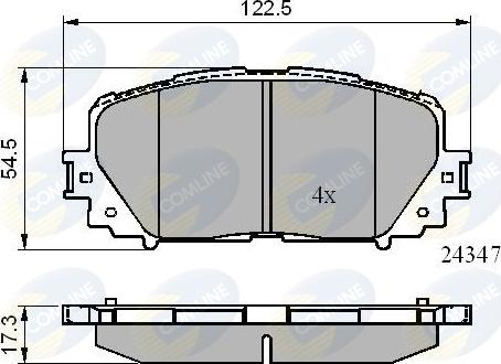 Comline CBP01767 - Kit de plaquettes de frein, frein à disque cwaw.fr