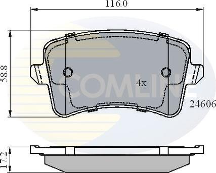 Comline CBP01709 - Kit de plaquettes de frein, frein à disque cwaw.fr