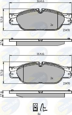 Comline CBP01704 - Kit de plaquettes de frein, frein à disque cwaw.fr