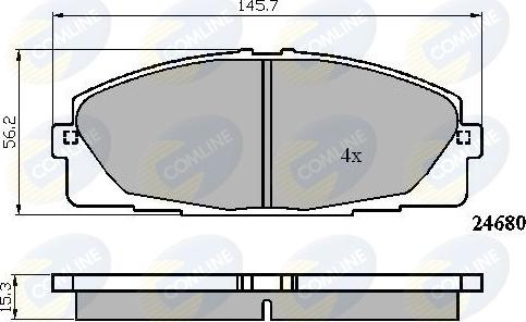 Comline CBP01706 - Kit de plaquettes de frein, frein à disque cwaw.fr