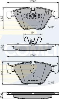 Comline CBP01700 - Kit de plaquettes de frein, frein à disque cwaw.fr