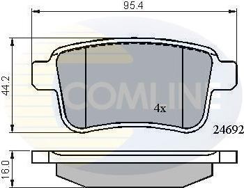 Comline CBP01715 - Kit de plaquettes de frein, frein à disque cwaw.fr