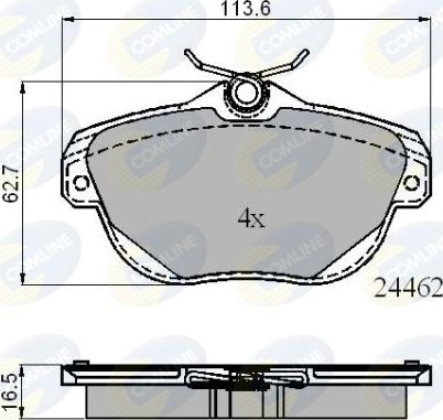 Comline CBP01717 - Kit de plaquettes de frein, frein à disque cwaw.fr