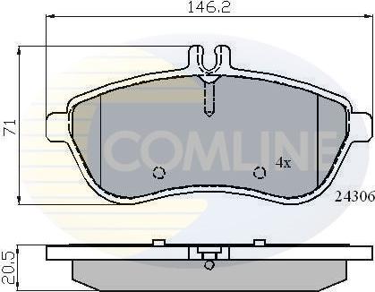 Comline CBP01786 - Kit de plaquettes de frein, frein à disque cwaw.fr