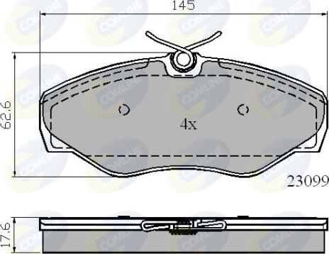 Comline CBP01780 - Kit de plaquettes de frein, frein à disque cwaw.fr