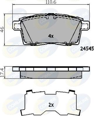 Comline CBP01731 - Kit de plaquettes de frein, frein à disque cwaw.fr