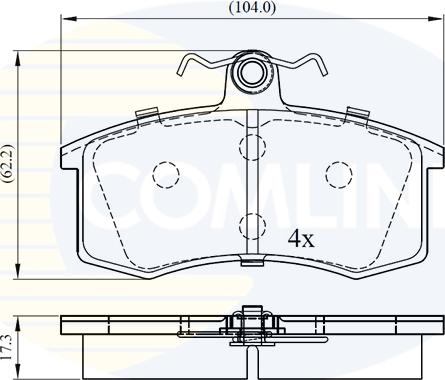 Comline CBP0173 - Kit de plaquettes de frein, frein à disque cwaw.fr