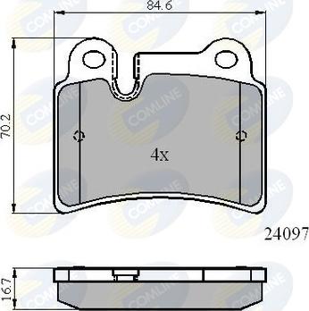 Comline CBP01728 - Kit de plaquettes de frein, frein à disque cwaw.fr