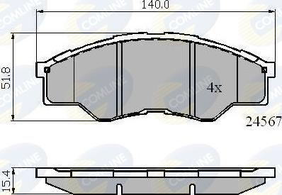 Comline CBP01773 - Kit de plaquettes de frein, frein à disque cwaw.fr