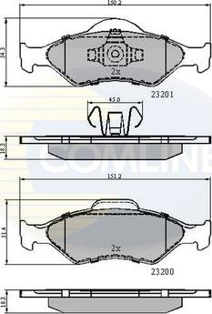 Comline CBP0899 - Kit de plaquettes de frein, frein à disque cwaw.fr