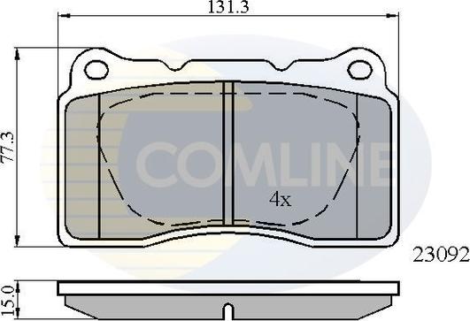 Comline CBP0895 - Kit de plaquettes de frein, frein à disque cwaw.fr