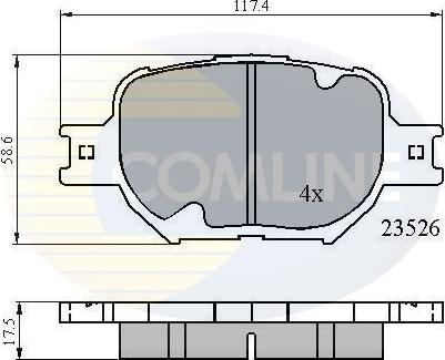 Comline CBP0896 - Kit de plaquettes de frein, frein à disque cwaw.fr