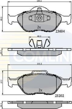 Comline CBP0891 - Kit de plaquettes de frein, frein à disque cwaw.fr