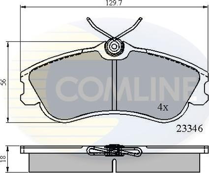 Comline CBP0892 - Kit de plaquettes de frein, frein à disque cwaw.fr