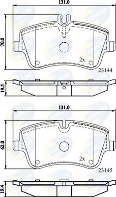 Comline CBP0854 - Kit de plaquettes de frein, frein à disque cwaw.fr