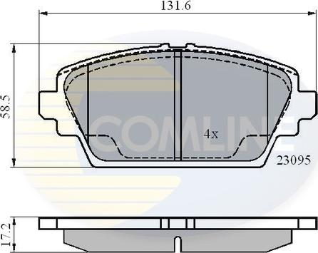 Comline CBP0802 - Kit de plaquettes de frein, frein à disque cwaw.fr