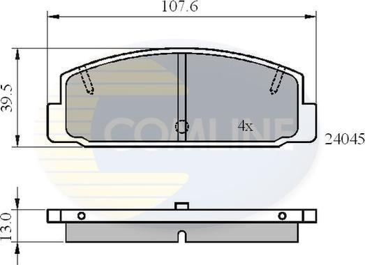 Comline CBP0819 - Kit de plaquettes de frein, frein à disque cwaw.fr