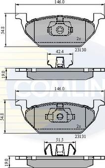 Comline CBP0889 - Kit de plaquettes de frein, frein à disque cwaw.fr