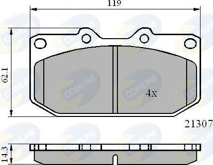 Comline CBP0829 - Kit de plaquettes de frein, frein à disque cwaw.fr