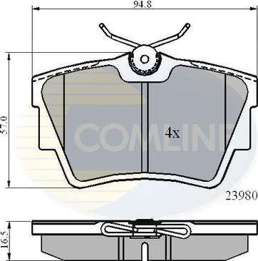 Comline CBP0874 - Kit de plaquettes de frein, frein à disque cwaw.fr