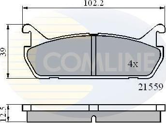 Comline CBP0875 - Kit de plaquettes de frein, frein à disque cwaw.fr