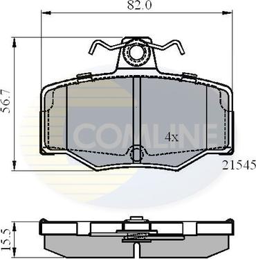 Comline CBP0878 - Kit de plaquettes de frein, frein à disque cwaw.fr