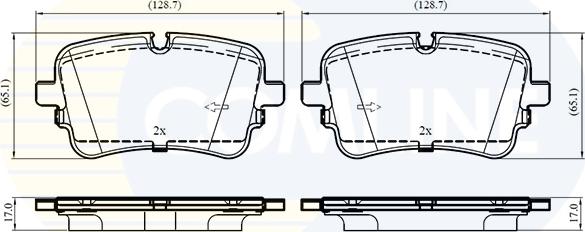 Comline CBP03414 - Kit de plaquettes de frein, frein à disque cwaw.fr