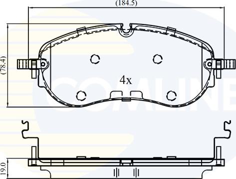 Comline CBP03413 - Kit de plaquettes de frein, frein à disque cwaw.fr