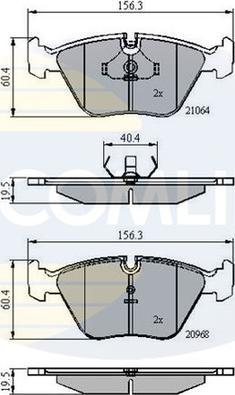 Comline CBP0358 - Kit de plaquettes de frein, frein à disque cwaw.fr