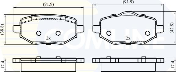 Comline CBP03529 - Kit de plaquettes de frein, frein à disque cwaw.fr