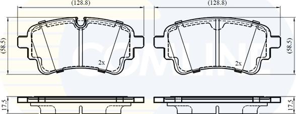 Comline CBP03525 - Kit de plaquettes de frein, frein à disque cwaw.fr