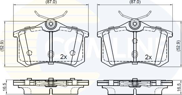 Comline CBP03653 - Kit de plaquettes de frein, frein à disque cwaw.fr