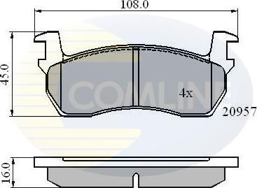 Comline CBP0366 - Kit de plaquettes de frein, frein à disque cwaw.fr