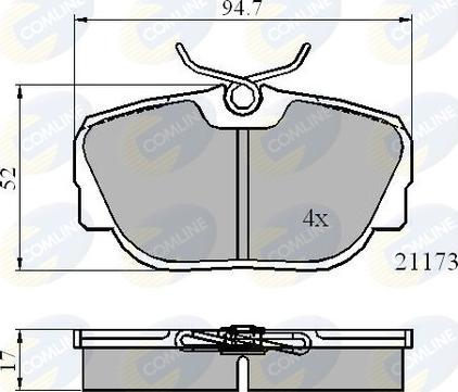 Comline CBP0361 - Kit de plaquettes de frein, frein à disque cwaw.fr