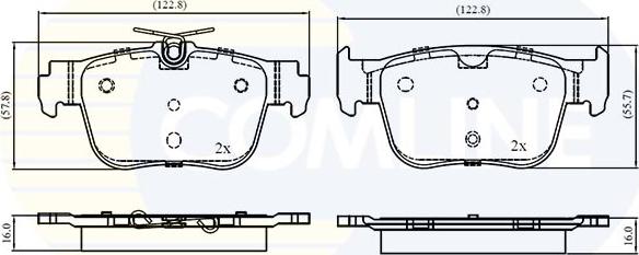 Comline CBP03069 - Kit de plaquettes de frein, frein à disque cwaw.fr