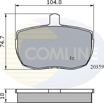 Comline CBP0319 - Kit de plaquettes de frein, frein à disque cwaw.fr