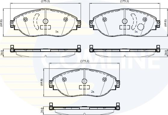 Comline CBP03115 - Kit de plaquettes de frein, frein à disque cwaw.fr