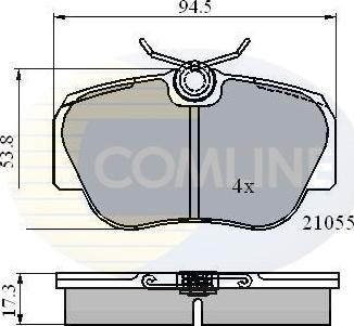 Comline CBP0328 - Kit de plaquettes de frein, frein à disque cwaw.fr