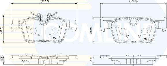 Comline CBP03748 - Kit de plaquettes de frein, frein à disque cwaw.fr