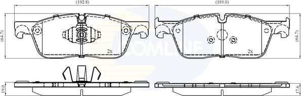 Comline CBP02446 - Kit de plaquettes de frein, frein à disque cwaw.fr